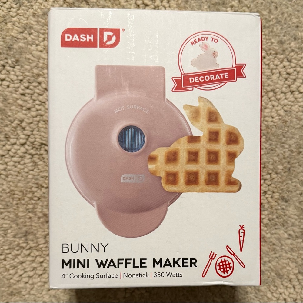 Ash Pink Bunny Mini Waffle Maker